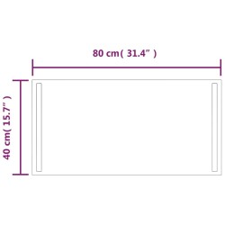 Miroir de salle de bain à LED 40x80 cm 559227559227