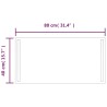 Miroir de salle de bain à LED 40x80 cm 559227559227