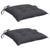 Coussins de chaise lot de 2 anthracite 50x50x7 cm tissu oxford 559232559232