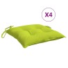 Coussins de chaise lot de 6 vert brillant 40x40x7 cm 559233559233