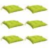 Coussins de chaise lot de 6 vert brillant 40x40x7 cm 559233559233