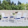 Coussins de chaise lot de 4 bleu 40x40x7 cm tissu oxford 559249559249