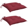 Coussins de chaise lot de 2 rouge bordeaux 40x40x7 cm 559250559250
