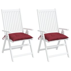 Coussins de chaise lot de 2 rouge bordeaux 40x40x7 cm 559250559250