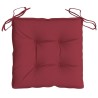 Coussins de chaise lot de 2 rouge bordeaux 40x40x7 cm 559250559250