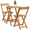 Ensemble de salle à manger pour jardin 3 pcs Huile Naturelle 559251559251