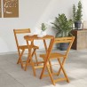 Ensemble de salle à manger pour jardin 3 pcs Huile Naturelle 559251559251