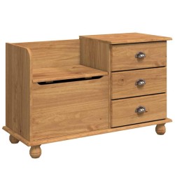 Banc de rangement avec tiroir ASKIM Marron 100 x 39 x 62 cm 559252559252
