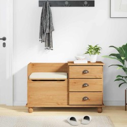 Banc de rangement avec tiroir ASKIM Marron 100 x 39 x 62 cm 559252559252