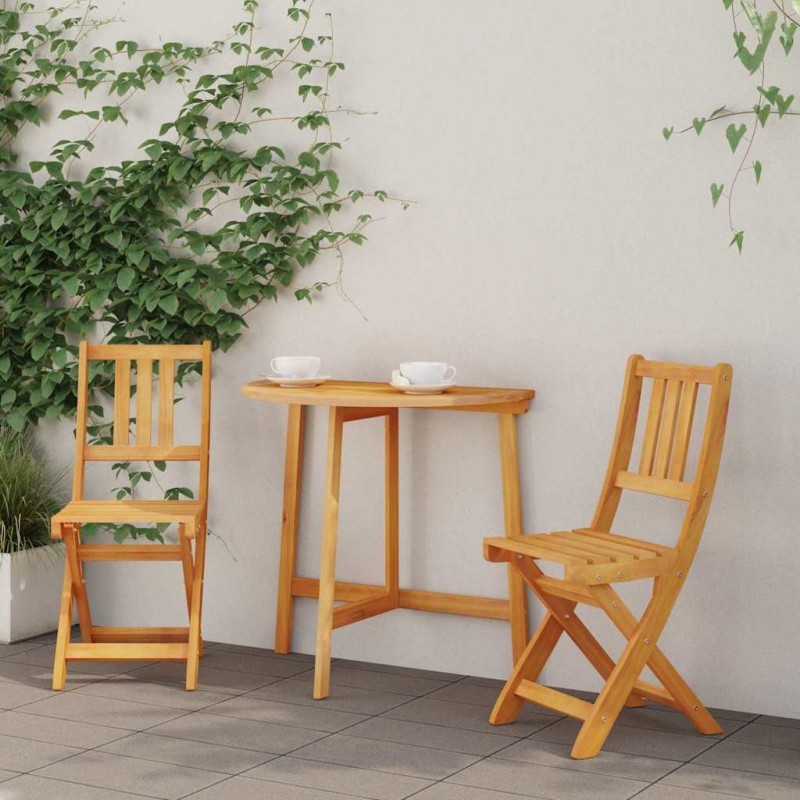 Chaise de jardin 2 pcs Huile Naturelle 40 x 42 x 85 cm 559253559253