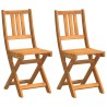 Chaise de jardin 2 pcs Huile Naturelle 40 x 42 x 85 cm 559253559253