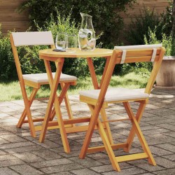 Ensemble de salle à manger pour jardin 3 pcs Huile Naturelle 559254559254