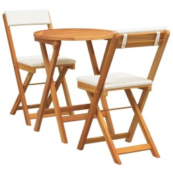 Ensemble de salle à manger pour jardin 3 pcs Huile Naturelle 559254559254