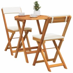 Ensemble de salle à manger pour jardin 3 pcs Huile Naturelle 559254559254
