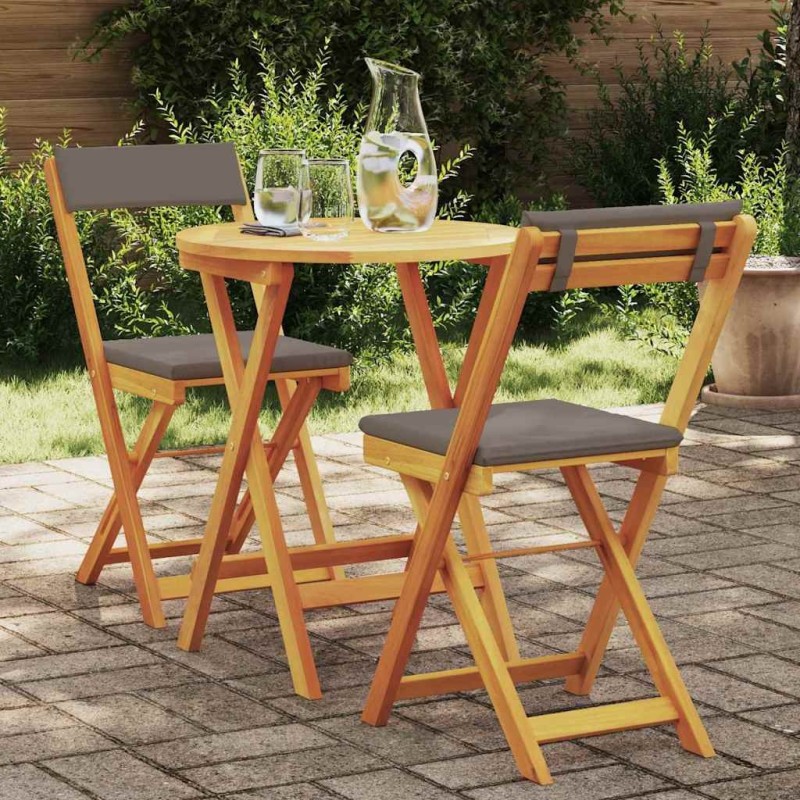 Ensemble de salle à manger pour jardin 3 pcs Huile Naturelle 559255559255