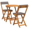 Ensemble de salle à manger pour jardin 3 pcs Huile Naturelle 559255559255