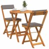 Ensemble de salle à manger pour jardin 3 pcs Huile Naturelle 559255559255