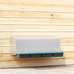 Nichoir à poules4 compartiments, fixation murale, acier galvanisé 559256559256