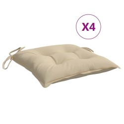 Coussins de chaise lot de 4 beige 50x50x7 cm tissu oxford 559257559257