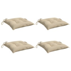 Coussins de chaise lot de 4 beige 50x50x7 cm tissu oxford 559257559257