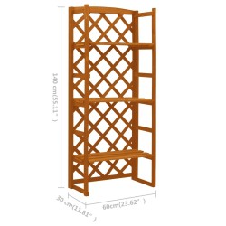 Support de plantes et treillis Orange 60x30x140cm Bois de sapin 559258559258