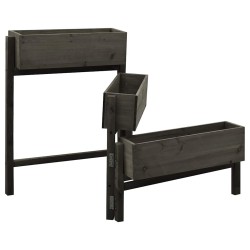 Jardinière pliable de jardin Gris 60x14x75 cm Bois de sapin 559259559259