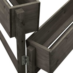 Jardinière pliable de jardin Gris 60x14x75 cm Bois de sapin 559259559259