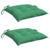 Coussins de chaise lot de 2 vert 40x40x7 cm tissu oxford 559261559261