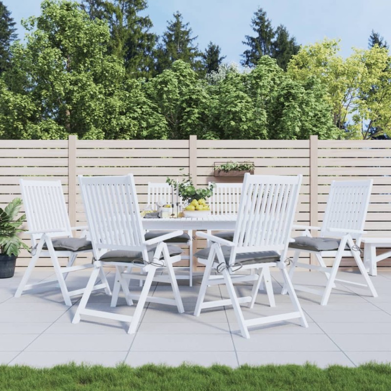 Coussins de chaise lot de 6 gris 40x40x7 cm tissu oxford 559262559262