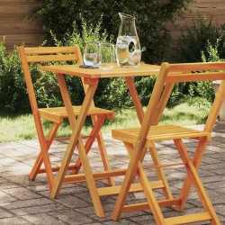 Table de Jardin Naturel 60 x 60 x 72 cm Bois d'Acacia Massif 559265559265