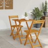 Table de Jardin Naturel 60 x 60 x 72 cm Bois d'Acacia Massif 559265559265