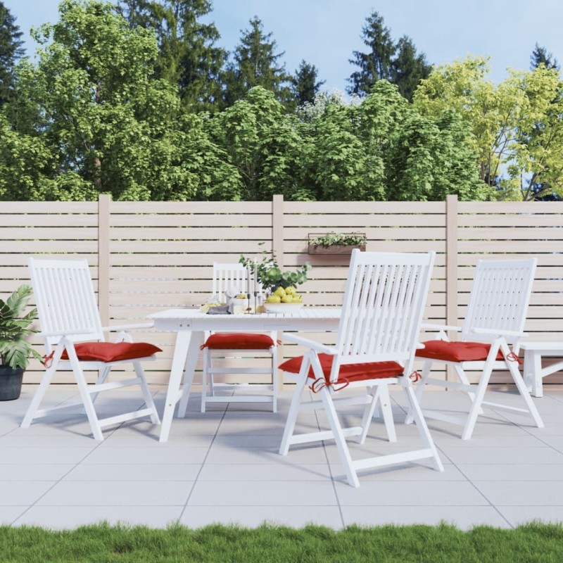 Coussins de chaise lot de 4 rouge 50x50x7 cm tissu oxford 559266559266
