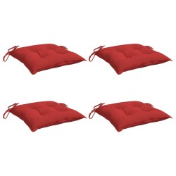 Coussins de chaise lot de 4 rouge 50x50x7 cm tissu oxford 559266559266