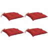 Coussins de chaise lot de 4 rouge 50x50x7 cm tissu oxford 559266559266