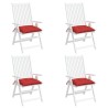 Coussins de chaise lot de 4 rouge 50x50x7 cm tissu oxford 559266559266