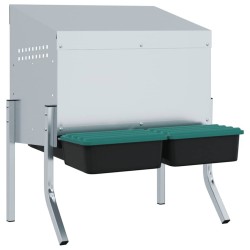 Nichoir à poules2 compartiments avec pieds en acier galvanisé 559269559269