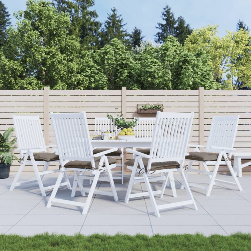 Coussins de chaise lot de 6 taupe 40x40x7 cm tissu oxford 559271559271