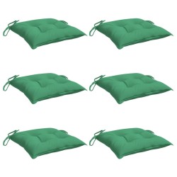 Coussins de chaise lot de 6 vert 40x40x7 cm tissu oxford 559277559277