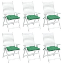 Coussins de chaise lot de 6 vert 40x40x7 cm tissu oxford 559277559277