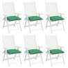 Coussins de chaise lot de 6 vert 40x40x7 cm tissu oxford 559277559277