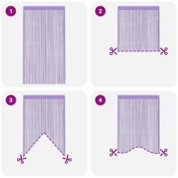 Rideau en fils 2 pcs 140 x 250 cm violet 559279559279