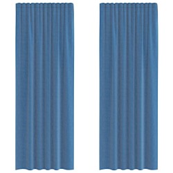 Rideaux en voile avec passe-tringles 2 pcs bleu royal 559280559280