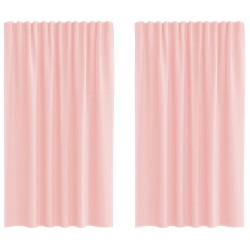 Rideaux en voile avec passe-tringles 2 pcs rose 559282559282