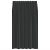 Rideaux en voile avec passe-tringles 2 pcs noir 559283559283