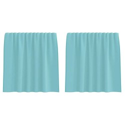 Rideaux en voile avec passe-tringles 2 pcs turquoise 559284559284