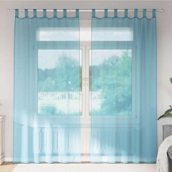 Rideaux en voile avec passe-tringles 2 pcs turquoise 559285559285