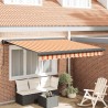 Auvent rétractable jaune et blanc 3x2,5 m tissu et aluminium 559287559287