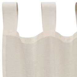 Rideaux en voile avec passants 2 pcs crème 559291559291