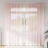 Rideaux en voile avec passe-tringles 2 pcs rose clair 559292559292