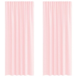 Rideaux en voile avec passe-tringles 2 pcs rose clair 559292559292